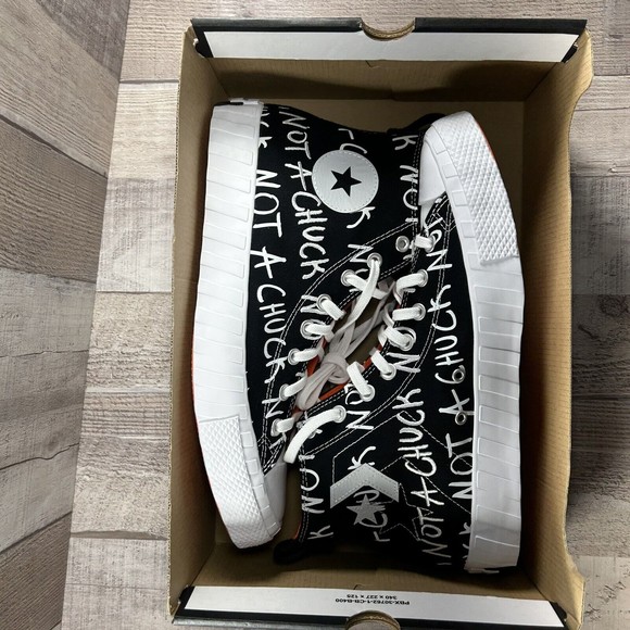 Converse Men's UNT1TL3D High Top " Not A Chuck " Black White Size 10.5 166502C - Picture 12 of 14